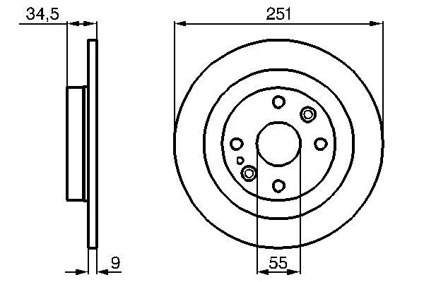 BO 0986478701 Brzdový kotouč BOSCH