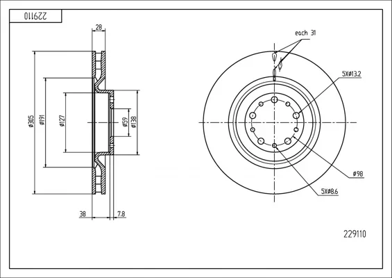 BRZ.KOTOUČ /P/DOBLO 09- HART 229110