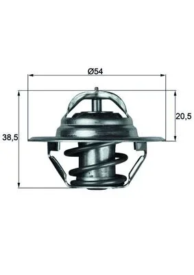 Termostat, chladivo MAHLE TX387D