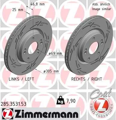 Brzdový kotouč ZIMMERMANN 285.3531.53
