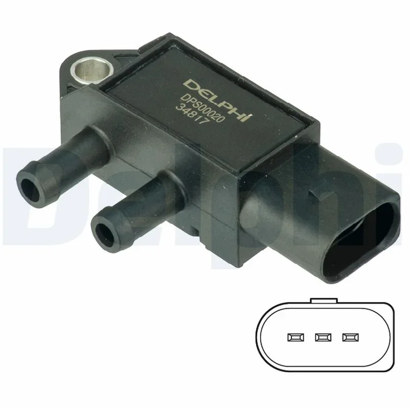 Senzor, tlak vyfuk.plynu DELPHI DPS00020