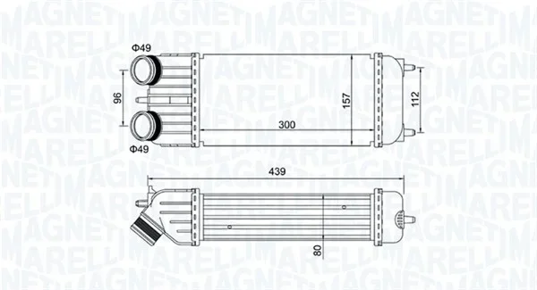 Chladič turba MAGNETI MARELLI 351319204250 Chladič turba MAGNETI MARELLI 351319204250
