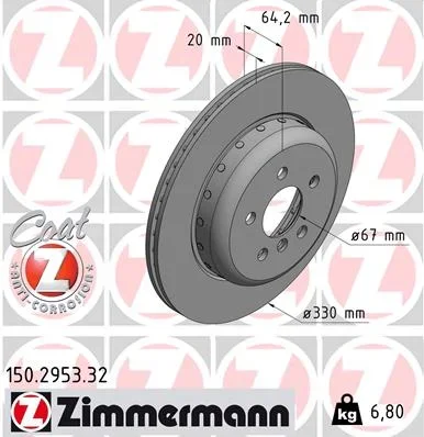 Brzdový kotouč ZIMMERMANN 150.2953.32