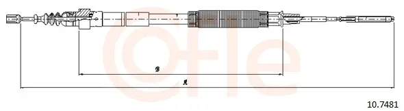Tazne lanko, parkovaci brzda COFLE 10.7481 – OE 357609721C