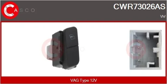 Spínač, zvedací zařízení oken CASCO CWR73026AS Spínač, zvedací zařízení oken CASCO CWR73026AS