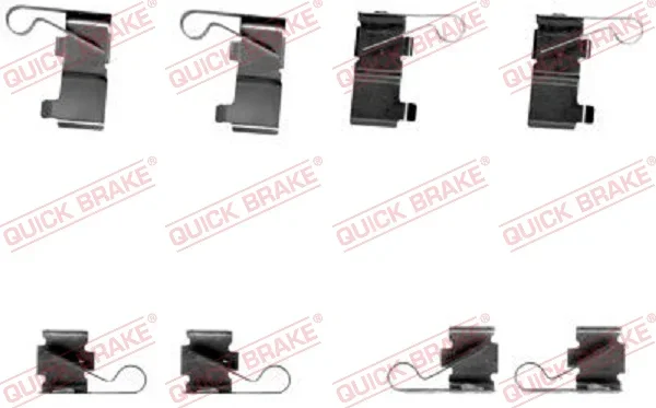 Sada prislusenstvi, oblozeni kotoucove brzdy QUICK BRAKE 109-1699