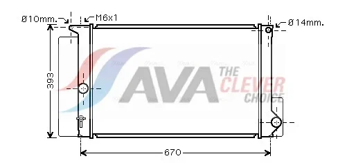 Chladič, chlazení motoru AVA Clever Choice TOA2397