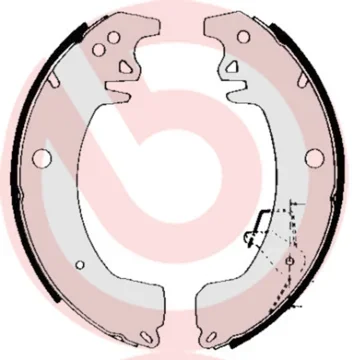 Sada brzdových čelistí BREMBO S68537 – OE 7701202900