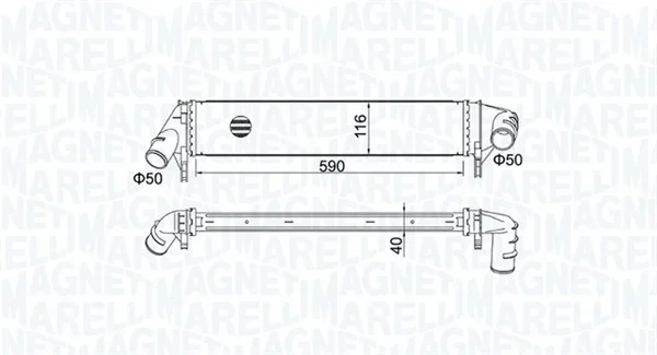 Chladič turba MAGNETI MARELLI 351319205260 – OE 8200409045 Chladič turba MAGNETI MARELLI 351319205260 – OE 8200409045