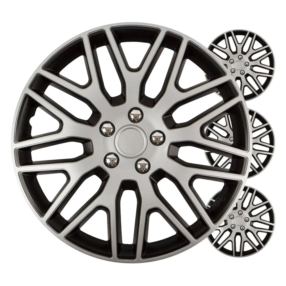 Poklice Dakar 15” černo-stříbrná sada 4ks COLOR BOX Versaco 8507 Poklice Dakar 15” černo-stříbrná sada 4ks COLOR BOX Versaco 8507