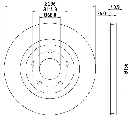 Brzdový kotouč HELLA 8DD355114-601