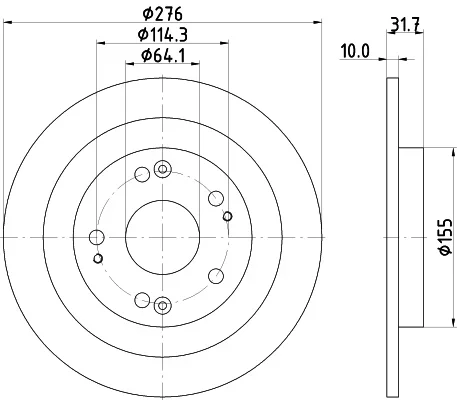 Brzdový kotouč HELLA 8DD355118-351