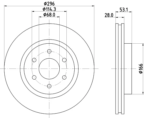 Brzdový kotouč HELLA 8DD355126-841