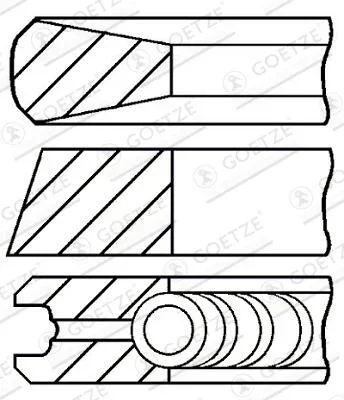 Sada pístních kroužků GOETZE ENGINE 08-446400-00 – OE 230402F930 Sada pístních kroužků GOETZE ENGINE 08-446400-00 – OE 230402F930