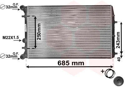 Chladič, chlazení motoru VAN WEZEL 76002010