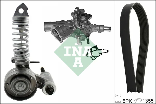 Vodní pumpa + klínový žebrový řemen Schaeffler INA 529029731 Vodní pumpa + klínový žebrový řemen Schaeffler INA 529029731