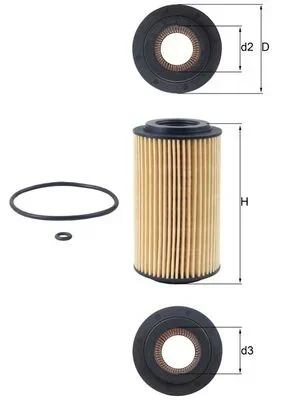 Olejový filtr MAHLE OX153D1