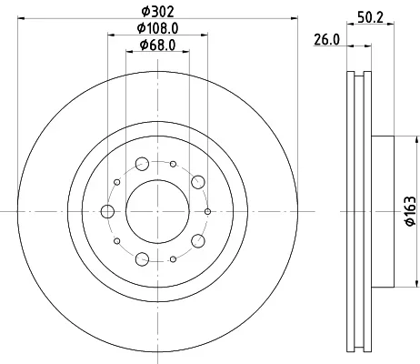 Brzdový kotouč HELLA 8DD355106-131