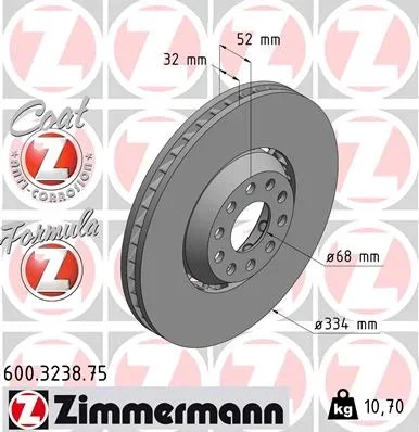 Brzdový kotouč ZIMMERMANN 600.3238.75