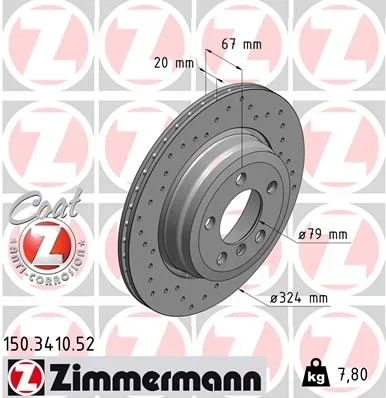 Brzdový kotouč ZIMMERMANN 150.3410.52