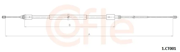 Tažné lanko, parkovací brzda COFLE 1.CT001 – OE E074100