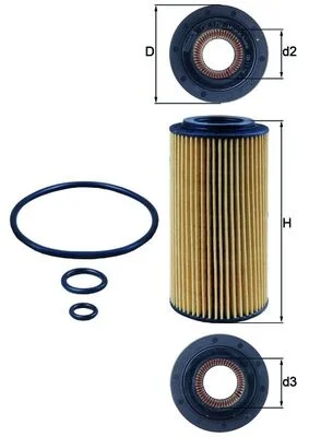 Olejový filtr KNECHT OX179D
