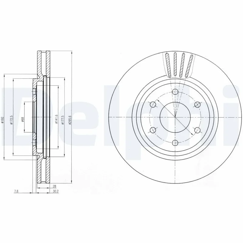 Brzdový kotouč DELPHI BG4205