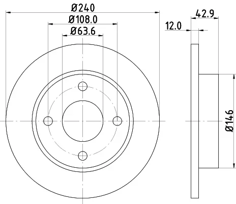 Brzdový kotouč HELLA 8DD355104-631