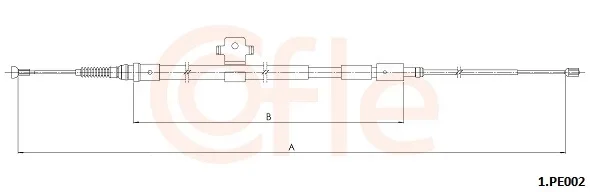 Tažné lanko, parkovací brzda COFLE 1.PE002 – OE 9678419280