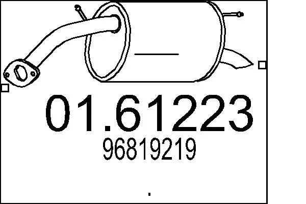 Zadni tlumic vyfuku MTS 01.61223 – OE 96819219