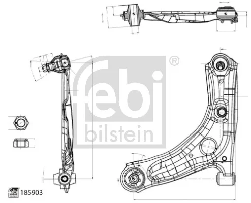 Řídicí páka, zavěšení kol FEBI BILSTEIN 185903