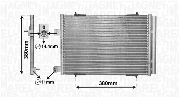 Kondenzátor, klimatizace MAGNETI MARELLI 350203855000