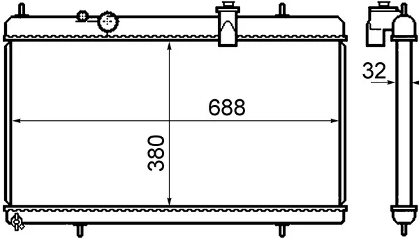 Chladič, chlazení motoru MAHLE CR801000S