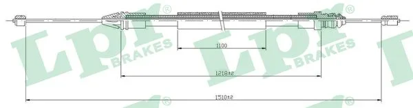 Tažné lanko, parkovací brzda LPR C0710B – OE 7700834653