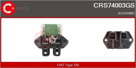Předřadný odpor, elektromotor-ventilátor chladiče CASCO CRS74003GS