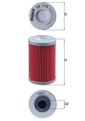 Olejový filtr MAHLE OX115