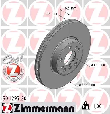 Brzdový kotouč ZIMMERMANN 150.1297.20