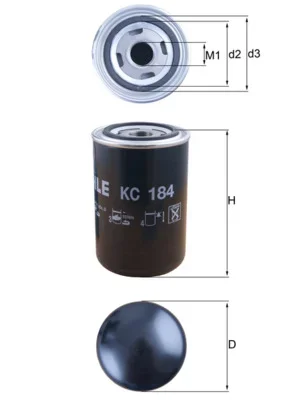 Palivový filtr MAHLE KC184