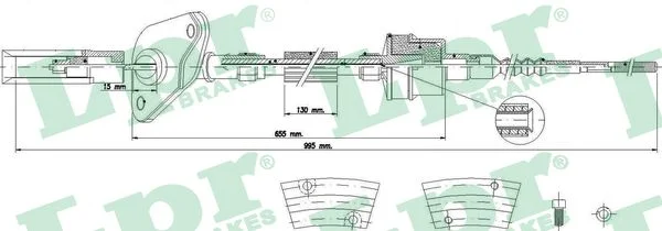 Tazne lanko, ovladani spojky LPR C0565C – OE 55210048