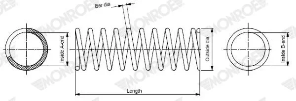 Pruzina podvozku MONROE SP3046 – OE 4813105570
