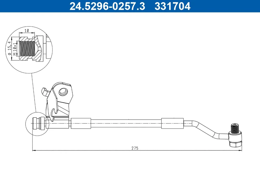 Brzdová hadice ATE 24.5296-0257.3 – OE 58738-1J300