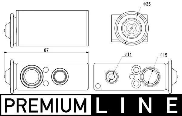 Expanzní ventil, klimatizace MAHLE AVE17000P – OE 1620046980