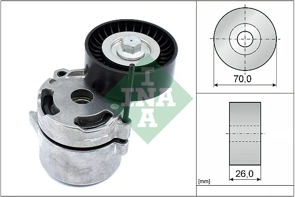 Napínací rameno, žebrovaný klínový řemen Schaeffler INA 534071110