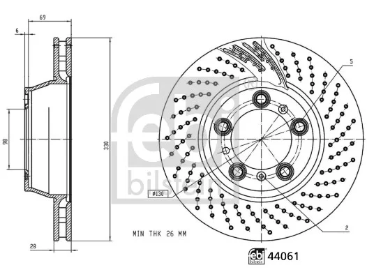 Brzdový kotouč FEBI BILSTEIN 44061