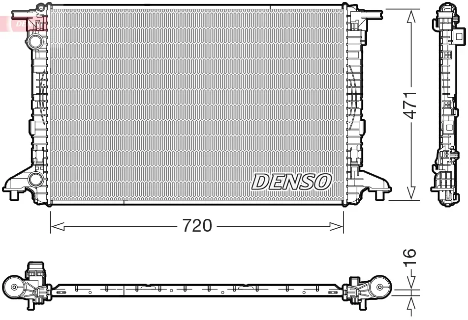 Chladič, chlazení motoru DENSO DRM02049