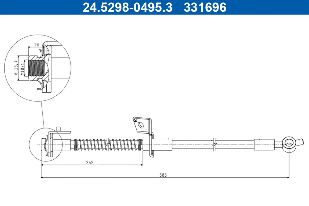 Brzdová hadice ATE 24.5298-0495.3 – OE 58732-A6000