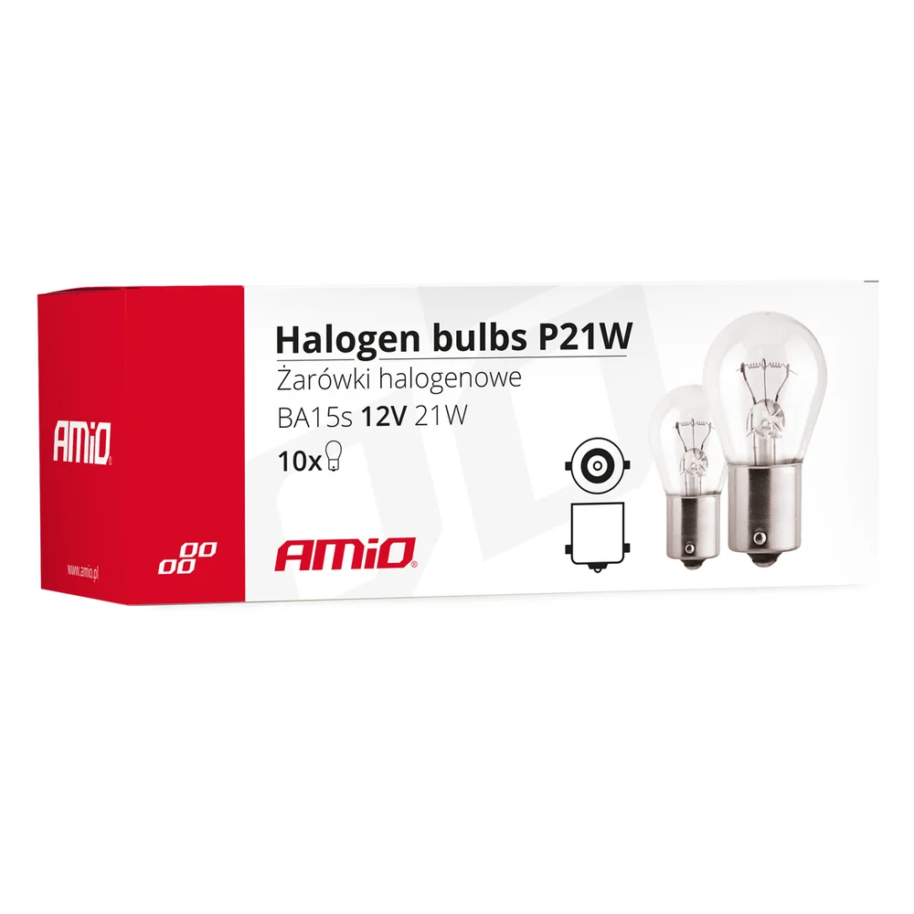 Halogenová žárovka P21W BA15s 12V 21W AMIO 01491 - Obrázek 3