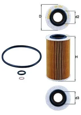 Olejový filtr MAHLE OX384D