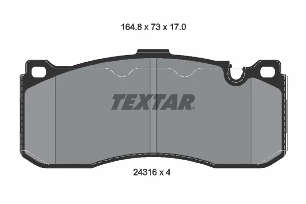 Sada brzdových destiček, kotoučová brzda TEXTAR 2431601