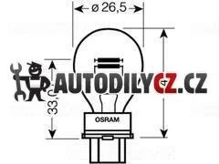 OS 3157 Žárovka OSRAM P27/7W 12V 27/7W W2,5x16q 61347